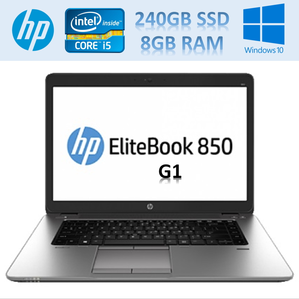 Portátil HP EliteBook 850 G1 i5-4300U 8Gb SSD240Gb 15.6