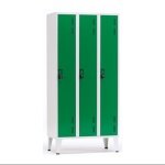 Armário vestiário de 3 cacifos - 1900x900x500 mm - Cores Variadas