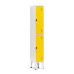 Armário vestiário de 2 cacifos sobrepostos - 1900x300x500 mm - Cores Variadas