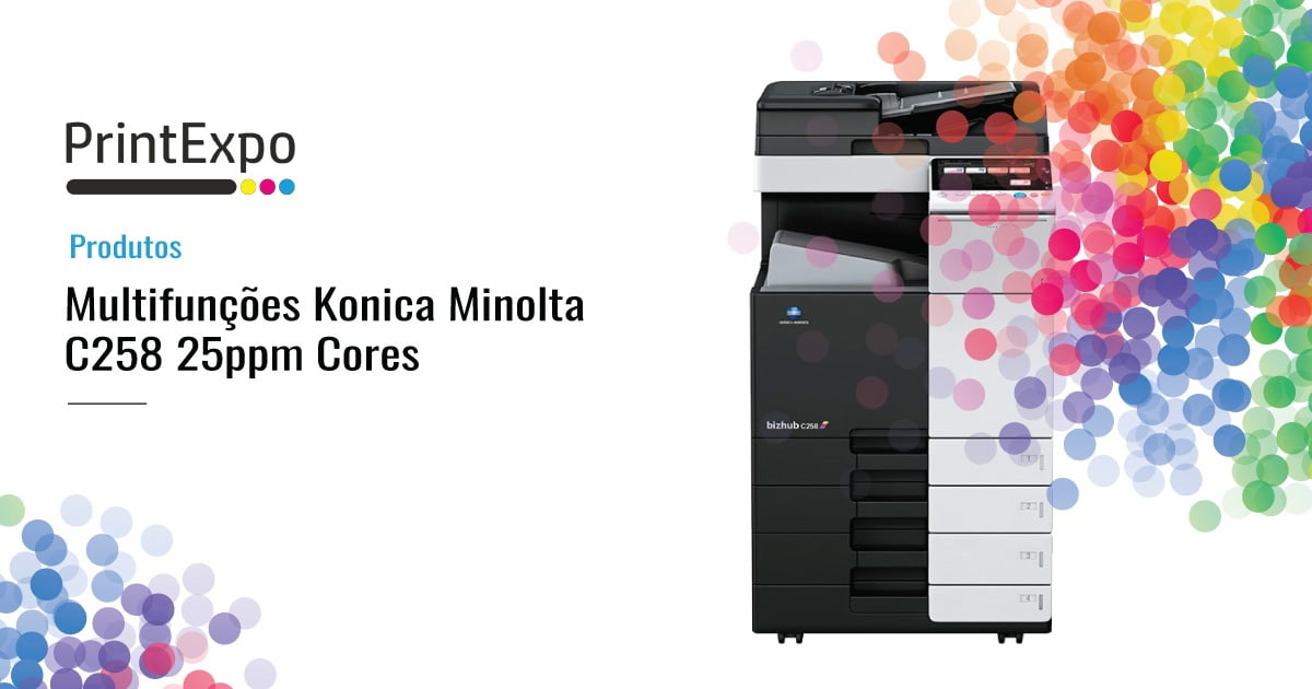 Impressora Konica Minolta C258 – Cores – Multifunções