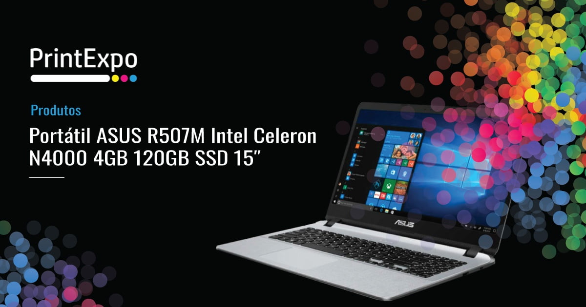 Portátil ASUS R507M Intel Celeron N4000 4GB 120GB SSD 15″