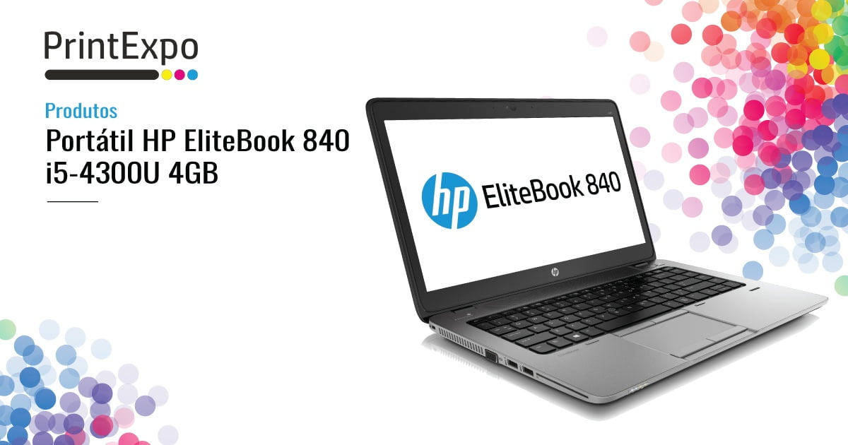 Portátil HP EliteBook 840 i5-4300U 4GB