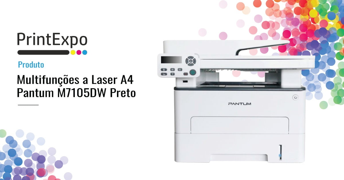 Multifunções a Laser A4  Pantum M7105DW Preto