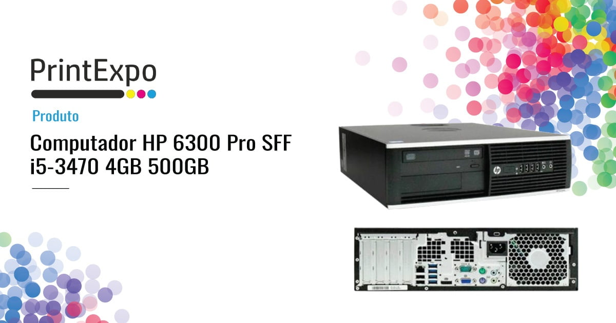 Computador HP 6300 Pro SFF i5-3470 4GB 500GB