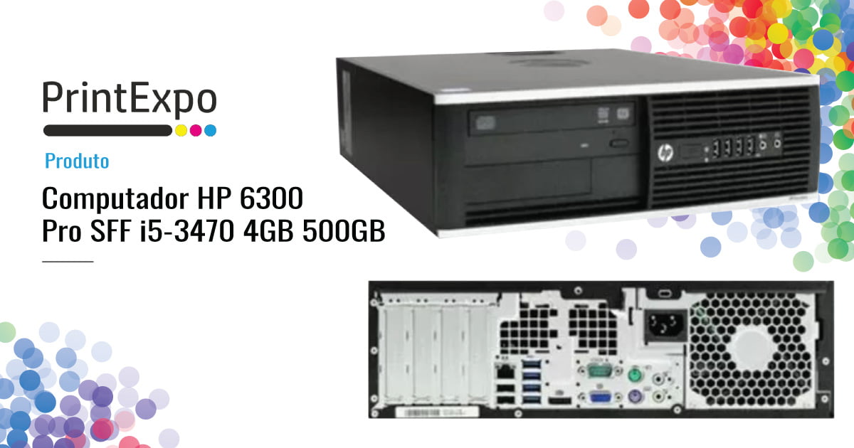 Computador HP 6300 Pro SFF i5-3470 4GB 500GB