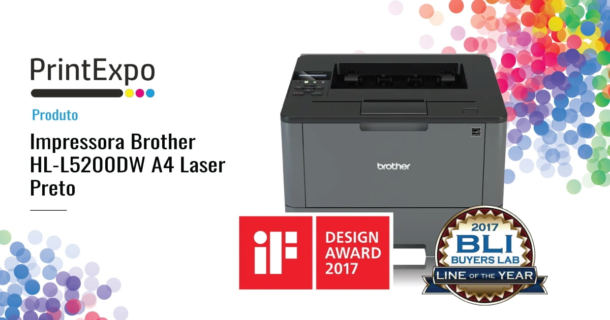 Impressora Brother HL-L5200DW A4 Laser Preto