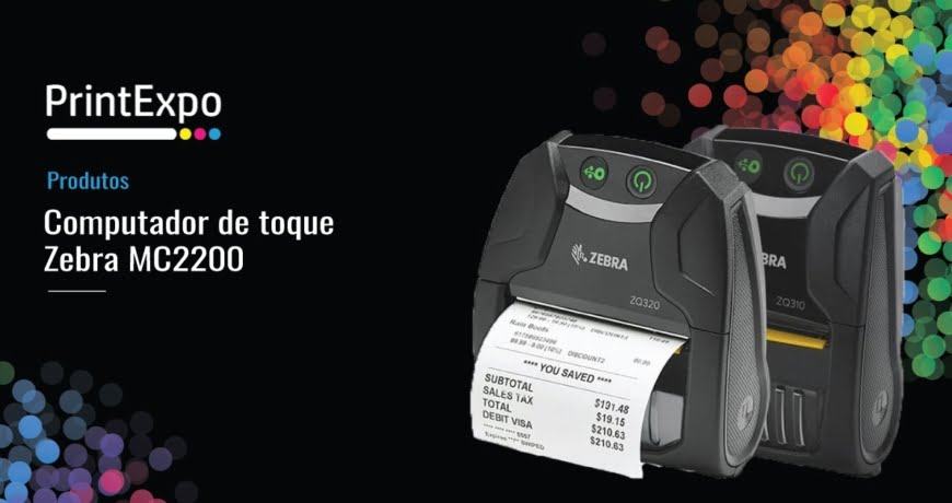 Impressora móvel de recibos Zebra ZQ310/ZQ320