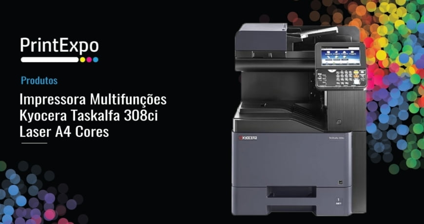 Multifunções Kyocera Taskalfa 308ci Laser A4 Cores - PrintExpo