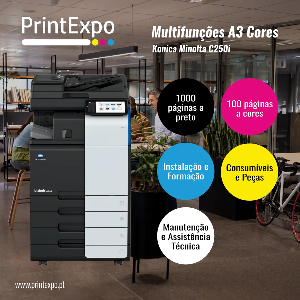 MULTIFUNÇÕES A3 CORES -Konica Minolta C250i - PRINTEXPO