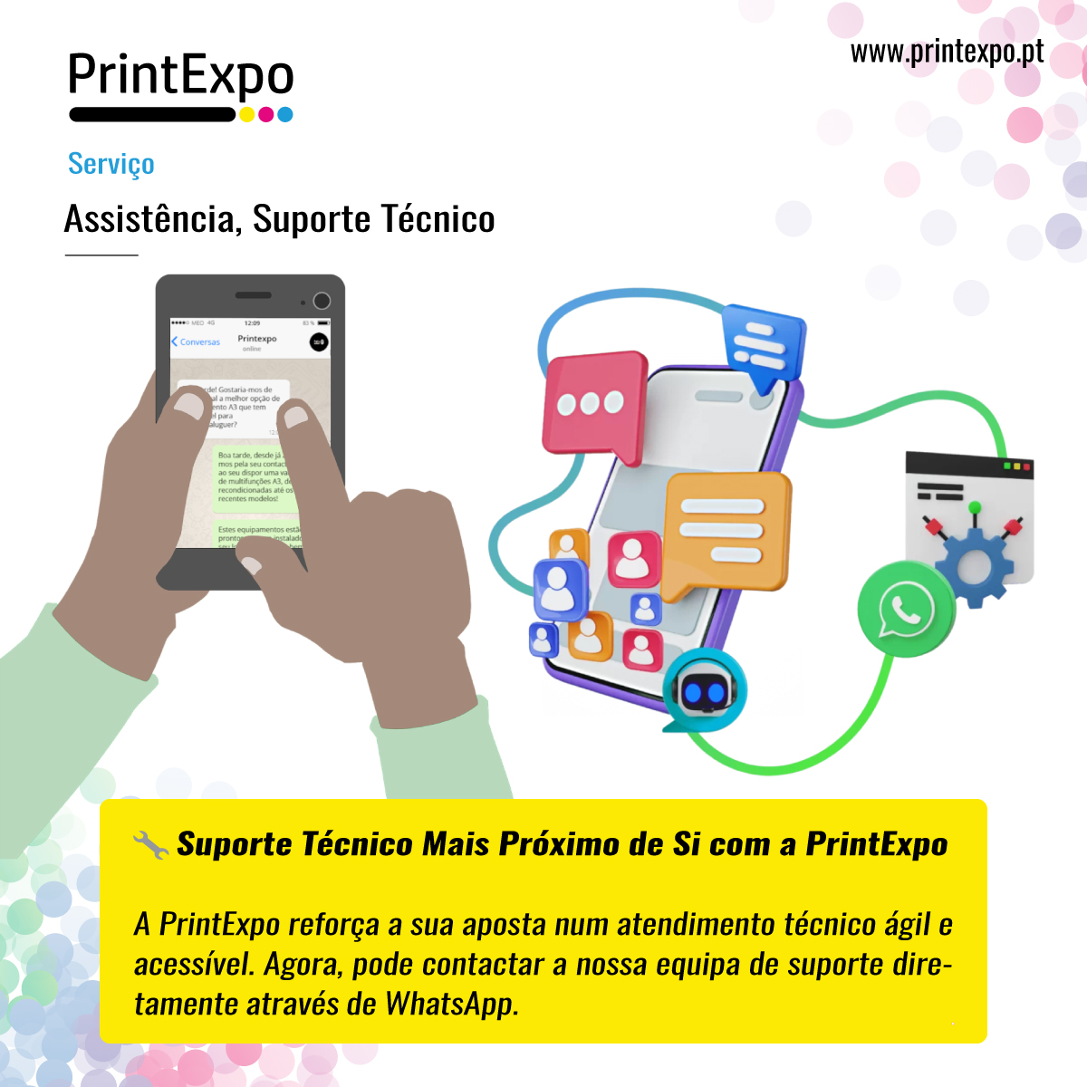 Suporte Técnico Mais Próximo de Si com a PrintExpo