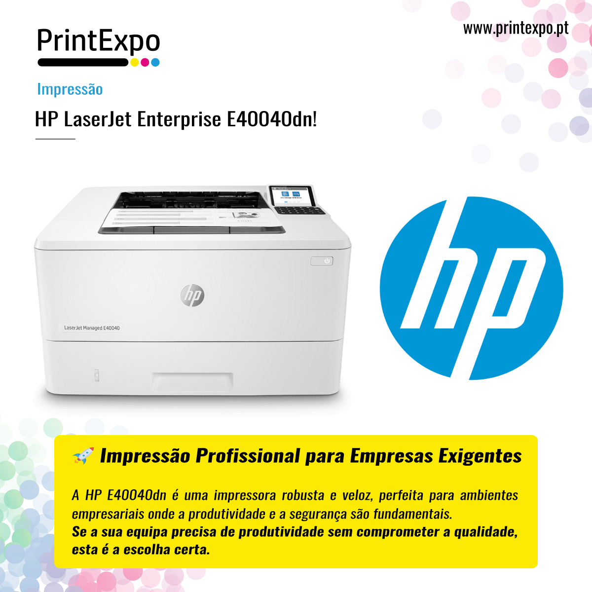 ð HP LaserJet Enterprise E40040dn — Impressão Profissional para Empresas Exigentes