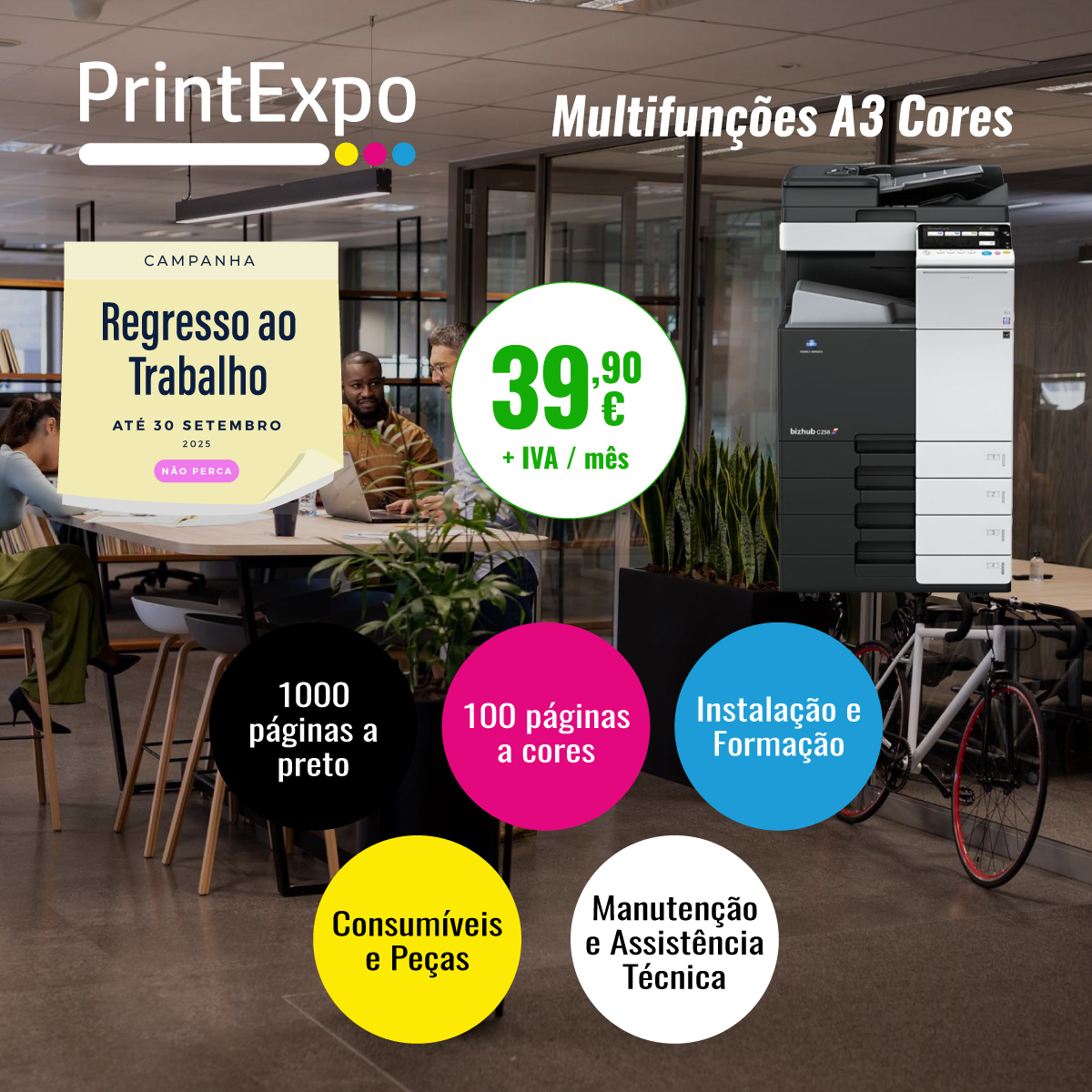 MULTIFUNÇÕES A3 CORES - Campanha Regresso ao Trabalho 2025